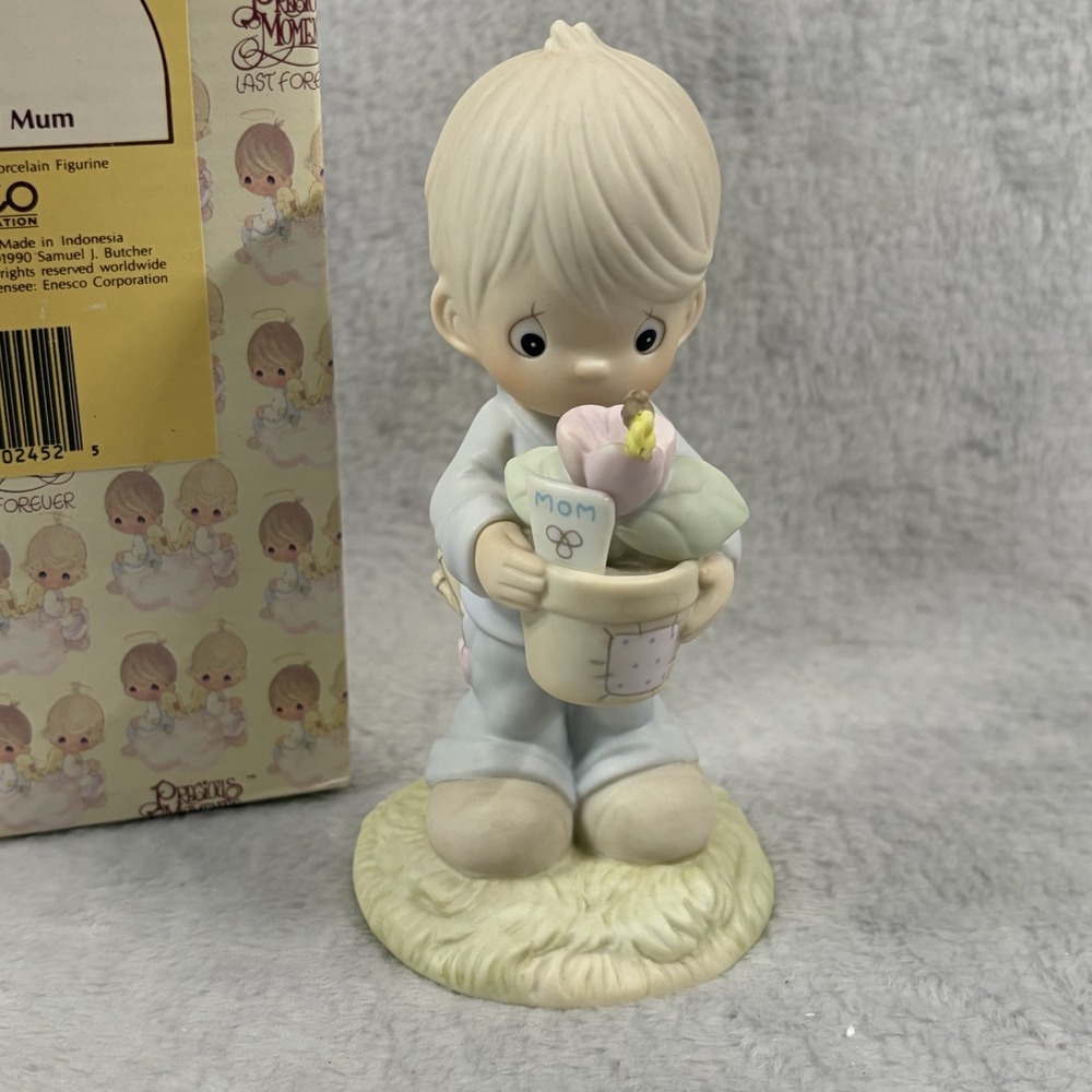 Precious Moments 521965 To A Special Mum Figurine 1990 w Box & Hang‎ Tag